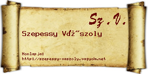 Szepessy Vászoly névjegykártya